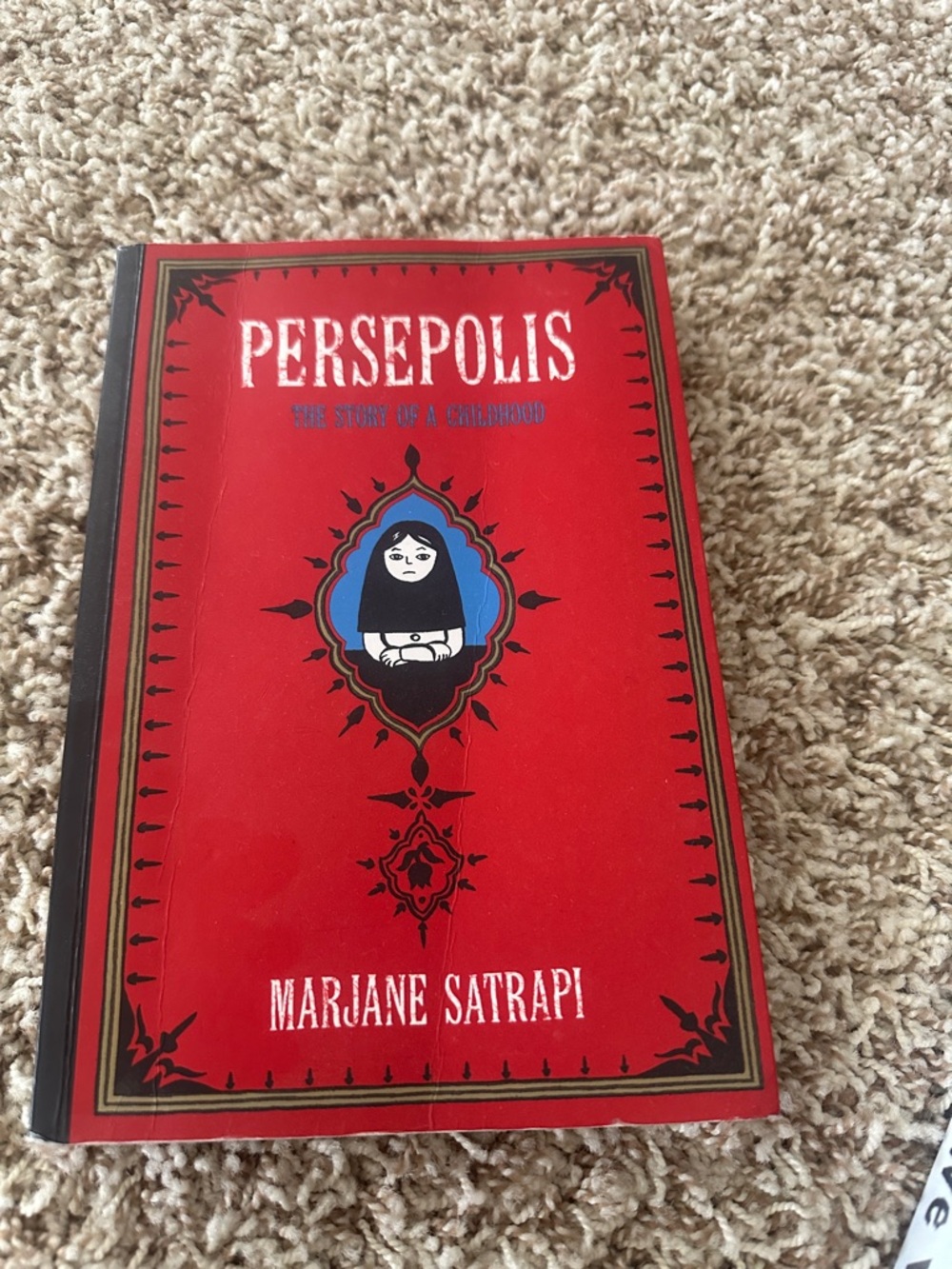 Persepolis by Marjane Satrapi - Red Cover Graphic Novel